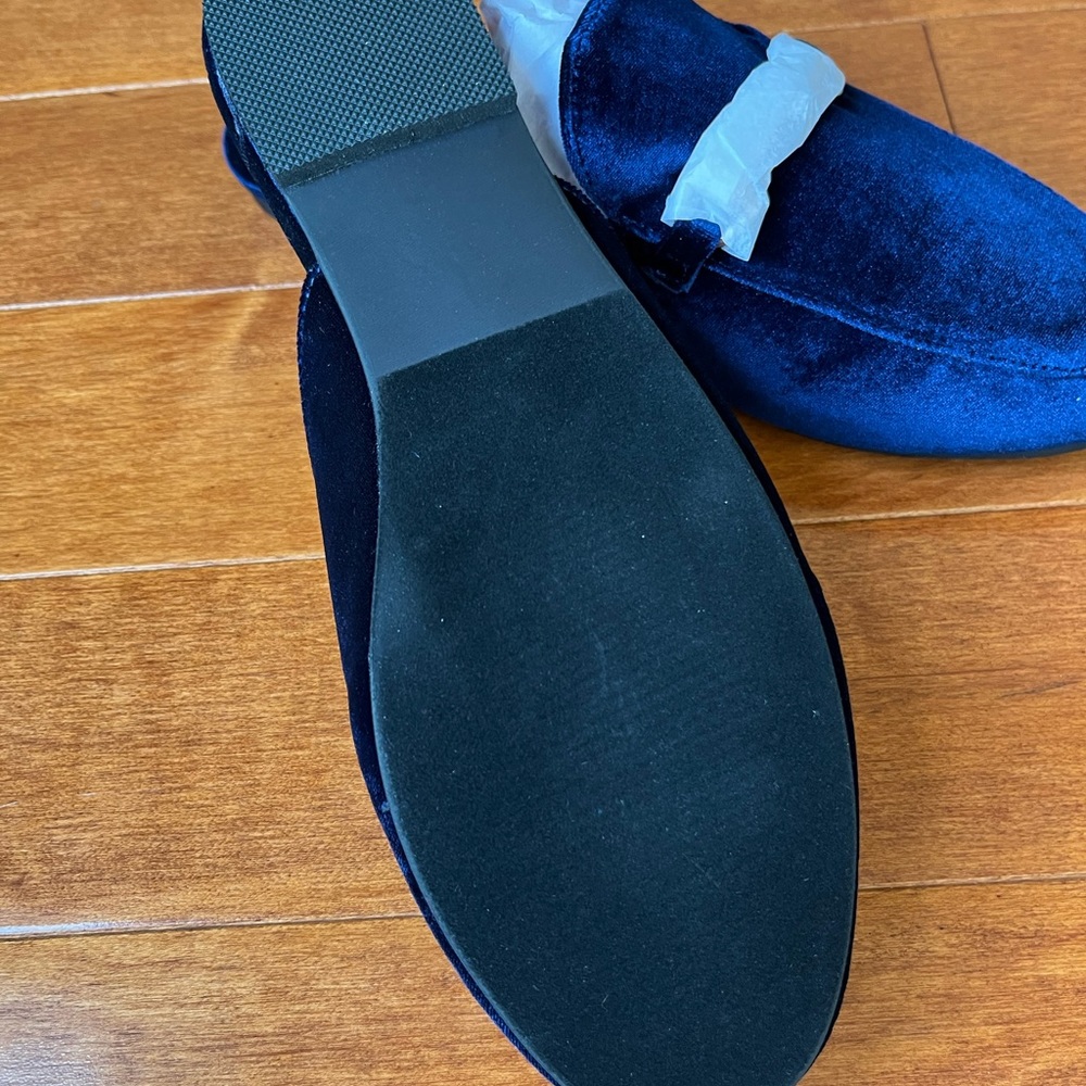 NWT Slip On Wanted Frankie Women's Navy Mule Flats Loafers All Sizes - Picture 6 of 8